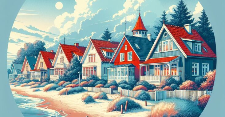 Czy w Ustce znajdują się domki przy plaży, które oferują spokój i relaks?