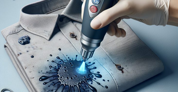 Laser cleaning: A precise method for removing ink stains from fabrics.